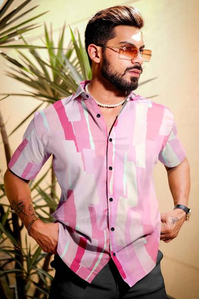 Men Striped Spread Collar Casual Shirt - Image 12