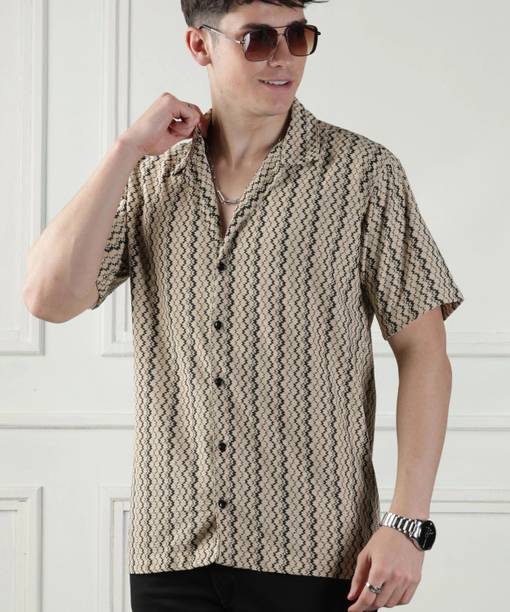 Men Striped Spread Collar Casual Shirt - Image 10