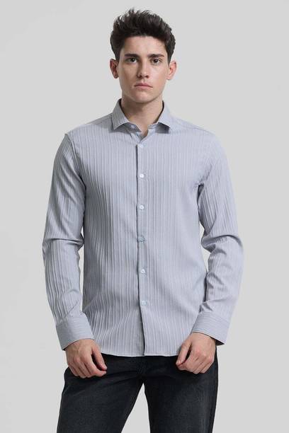 Men Slim Fit Striped Casual Shirt - Image 3